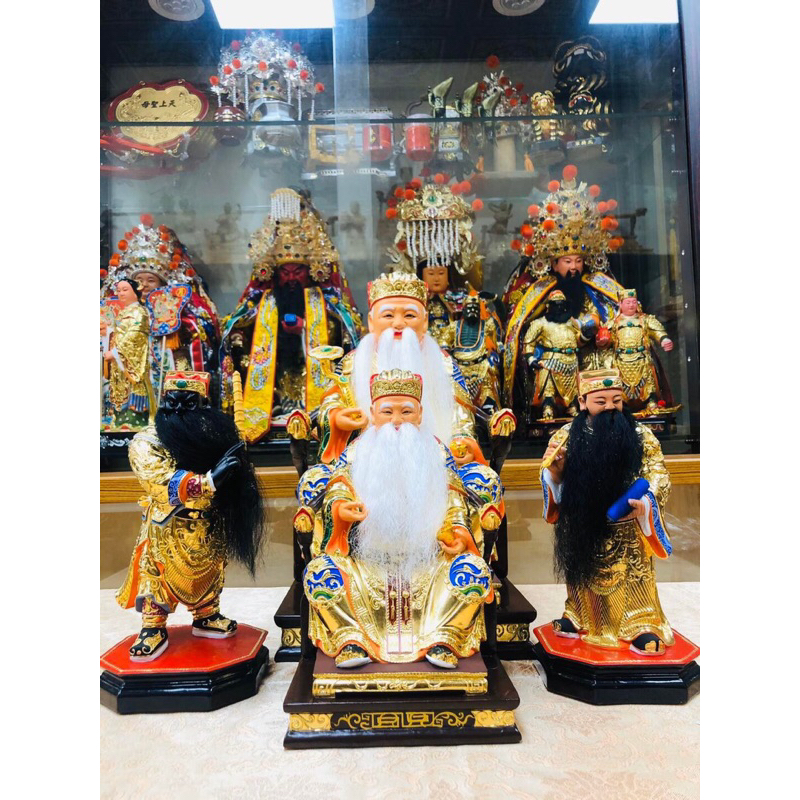 「華誠」一尺三/八吋八 福德正神 土地公 金身 神像 樟木雕刻 二種尺寸 文武判官 | 蝦皮購物