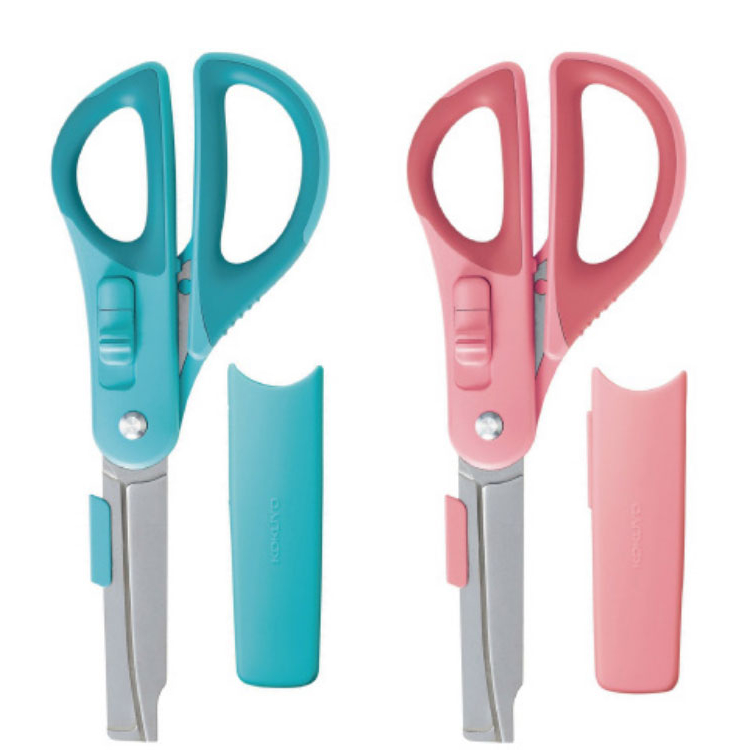 【喵舍文房具】KOKUYO/兩用機能剪刀 開箱美工刀 剪刀(不沾黏) (氟加工)/P-410B 104P PT410D | 蝦皮購物