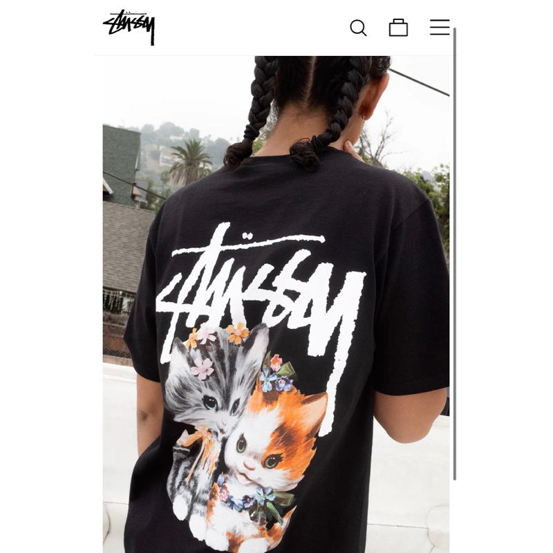 🇺🇸美國代購23 STUSSY KITTENS TEE貓咪貓短袖T恤潮流滑板正品| 蝦皮購物