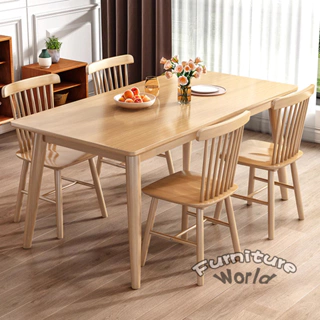 【可客製】餐桌 實木桌 北歐餐桌 原木餐桌 客廳餐桌 飯桌 長桌 全實木 家用 小戶型 餐桌椅組合