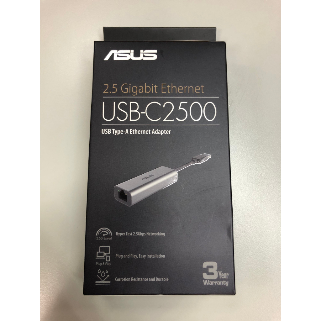 ASUS華碩 USB-C2500 USB Type-A 2.5G Base-T 乙太網路轉接器 網卡 網路卡 網路轉接器 | 蝦皮購物