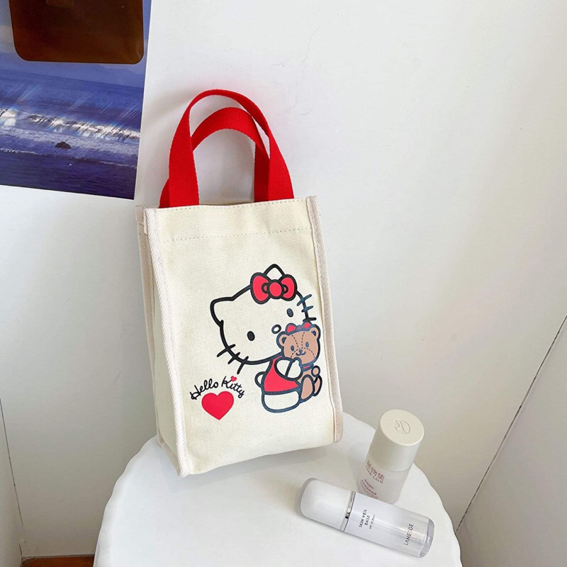 Hello kitty正版授權手提帆布包 上班手提包 零食包 | 蝦皮購物