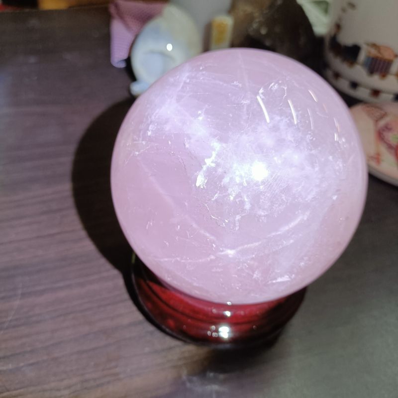 星光六芒星粉晶球1.3kg直徑10公分 | 蝦皮購物