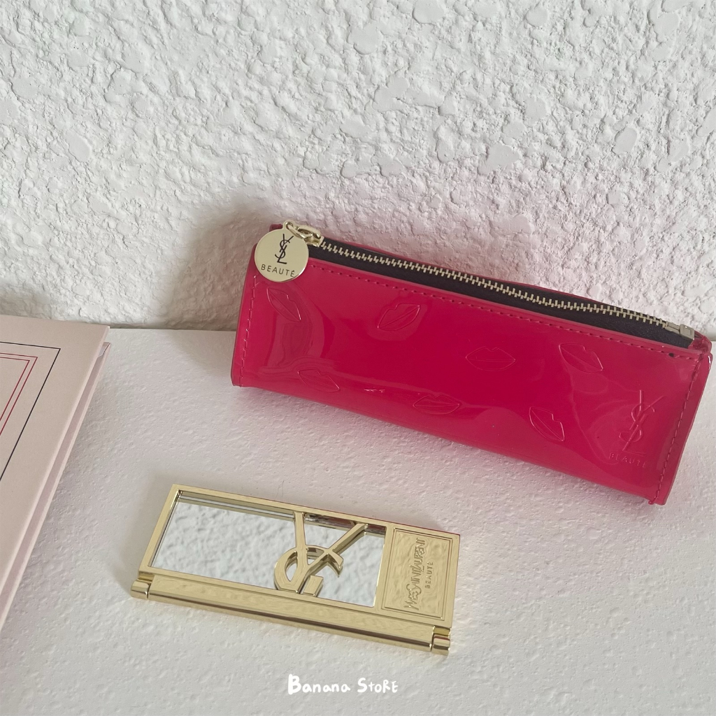 [Banana Store] 現貨 YSL 專櫃 化妝鏡 化妝包 聖羅蘭 Saint Laurent 蝦皮購物