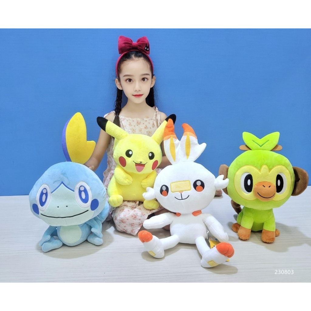 【精靈寶可夢】神奇寶貝 敲音猴 淚眼蜥 POKEMON 御三家炎兔兒 超夯炎兔兒 可愛的寶可夢娃娃 超夯炎兔兒娃娃 | 蝦皮購物