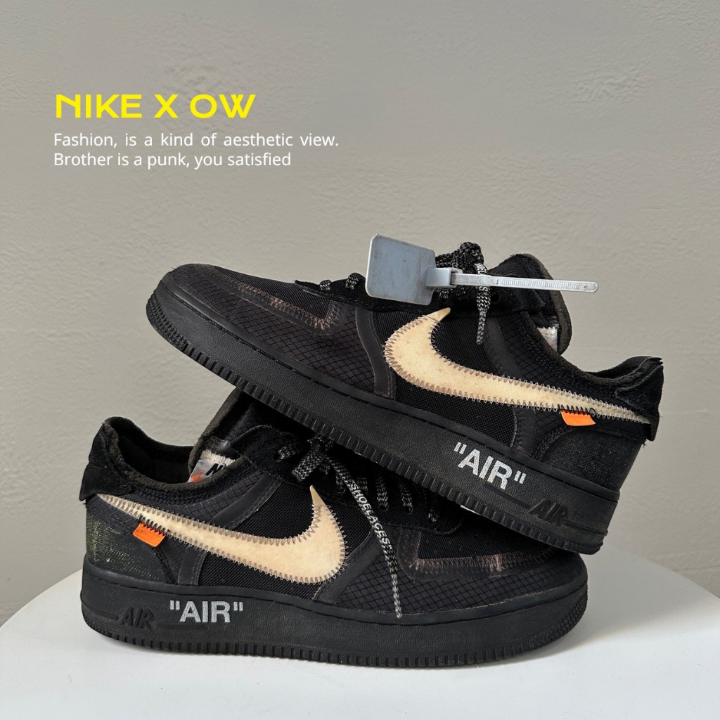 [HYC] NIKE AIR FORCE 1 LOW OFF-WHITE BLACK WHITE AF1 OW聯名 黑色 | 蝦皮購物