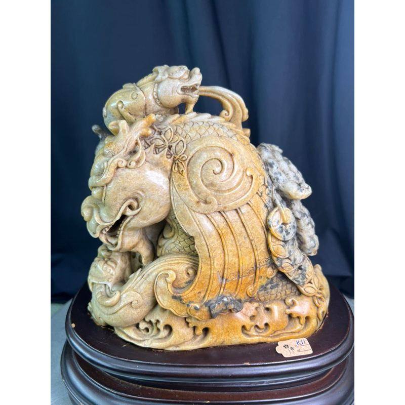 珍品旧蔵* 清時代 大葉黄花梨 彫刻 筆立て 置物 賞物 極細工 古