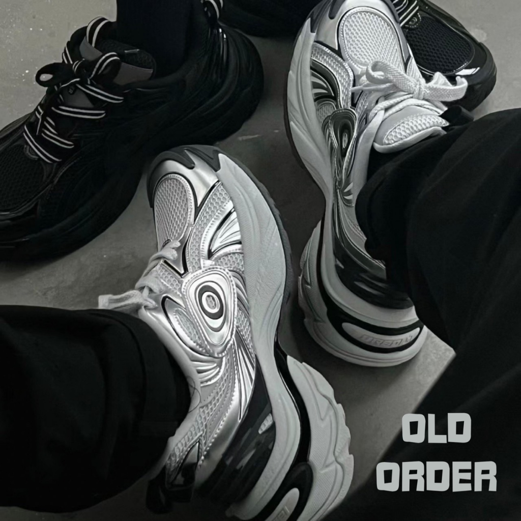 HYC] OLD ORDER 渦輪跑鞋TURBO GT新系列低筒跑步鞋男女同款白銀色黑銀