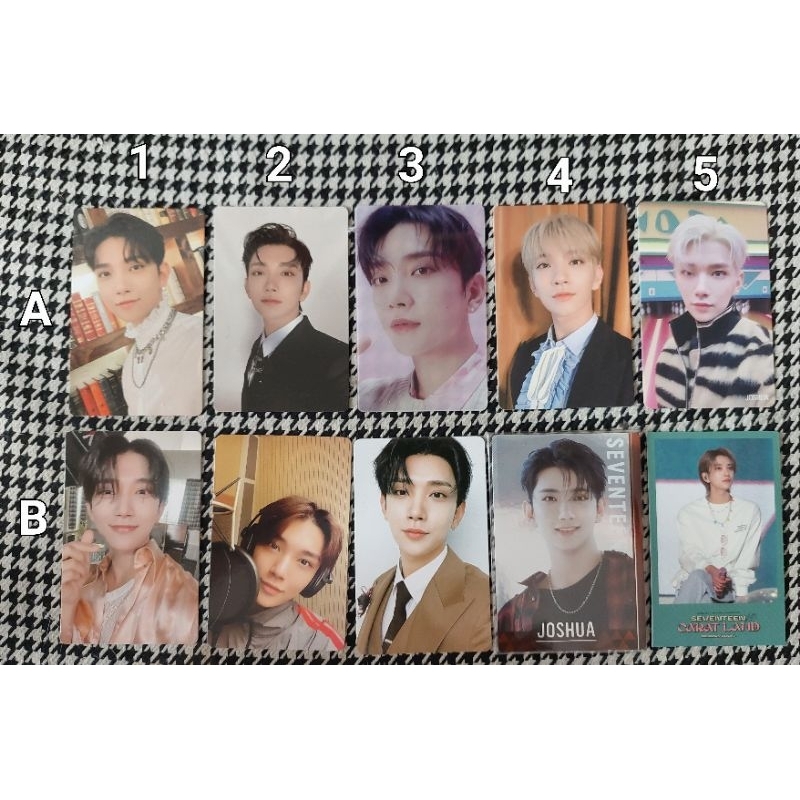 慢收】svt seventeen hjs joshua 洪知秀特典小卡, 興趣及遊戲