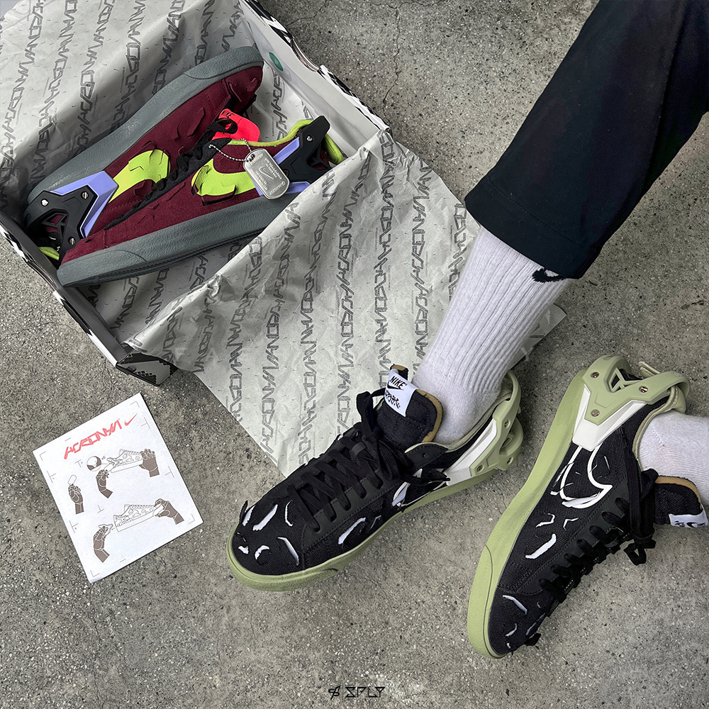 Fashion SPLY】ACRONYM x Nike Blazer Low 科技機能滑板鞋黑綠DO9373