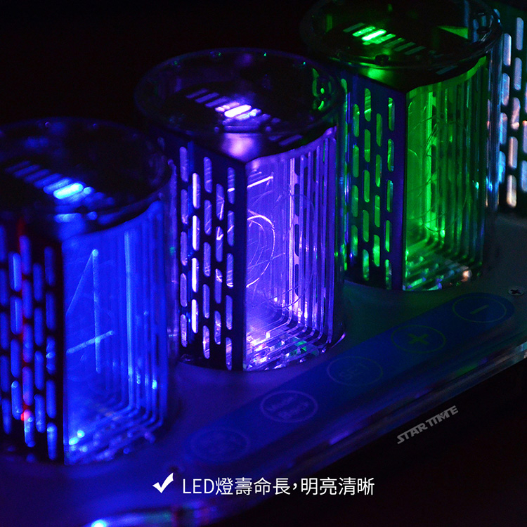 配件專區 | RGB LED輝光管電子時鐘 擬輝光燈 氣氛燈 全彩數字時鐘 復古時鐘 7種酷炫顯示模式 | 蝦皮購物