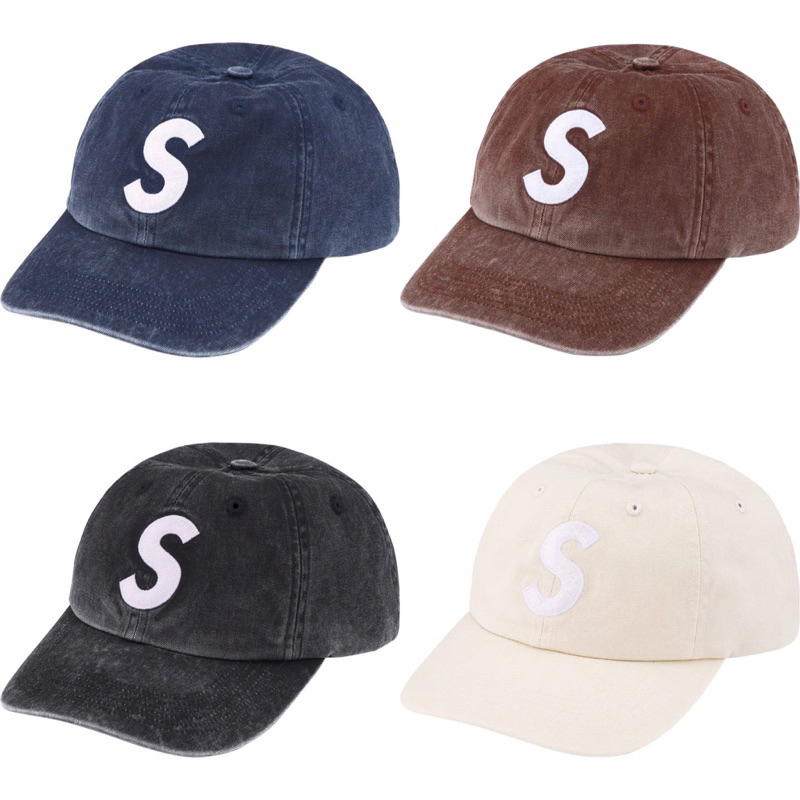 【area0439】Supreme Pigment Print S Logo 6-Panel Cap 水洗 帽子 老帽