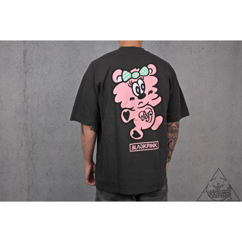 BLACKPINK ロゴTシャツ グレー ショート BORN PINK Tシャツ