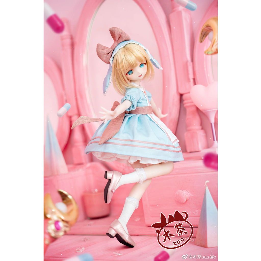 木茶動物園在逃白雪姬四分MDD bjd 淺藍粉娃衣| 蝦皮購物