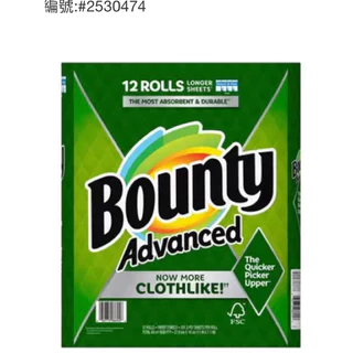Bounty 兩層隨意撕特級廚房紙巾 101張X12捲(宅配)-吉兒好市多COSTCO線上代購