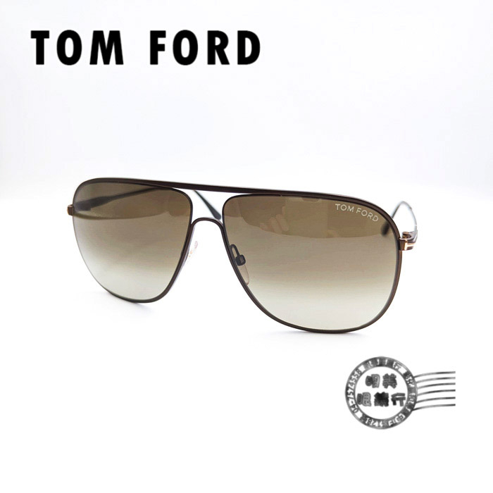 【明美鐘錶眼鏡】TOM FORD/TF451-49K/復古黑色飛行造型鏡框/太陽眼鏡/墨鏡 | 蝦皮購物