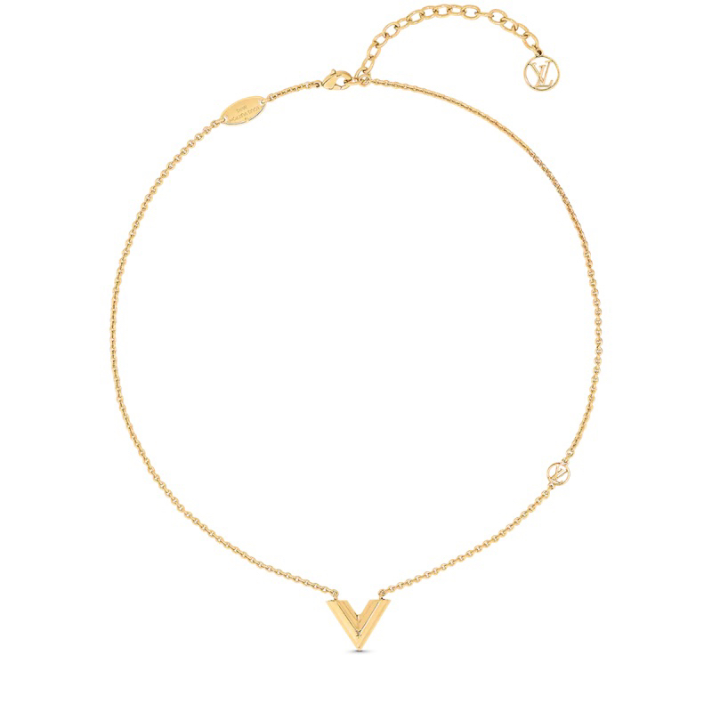 Shop Louis Vuitton V Essential v supple necklace (M63197, M00857) by  mariposaz