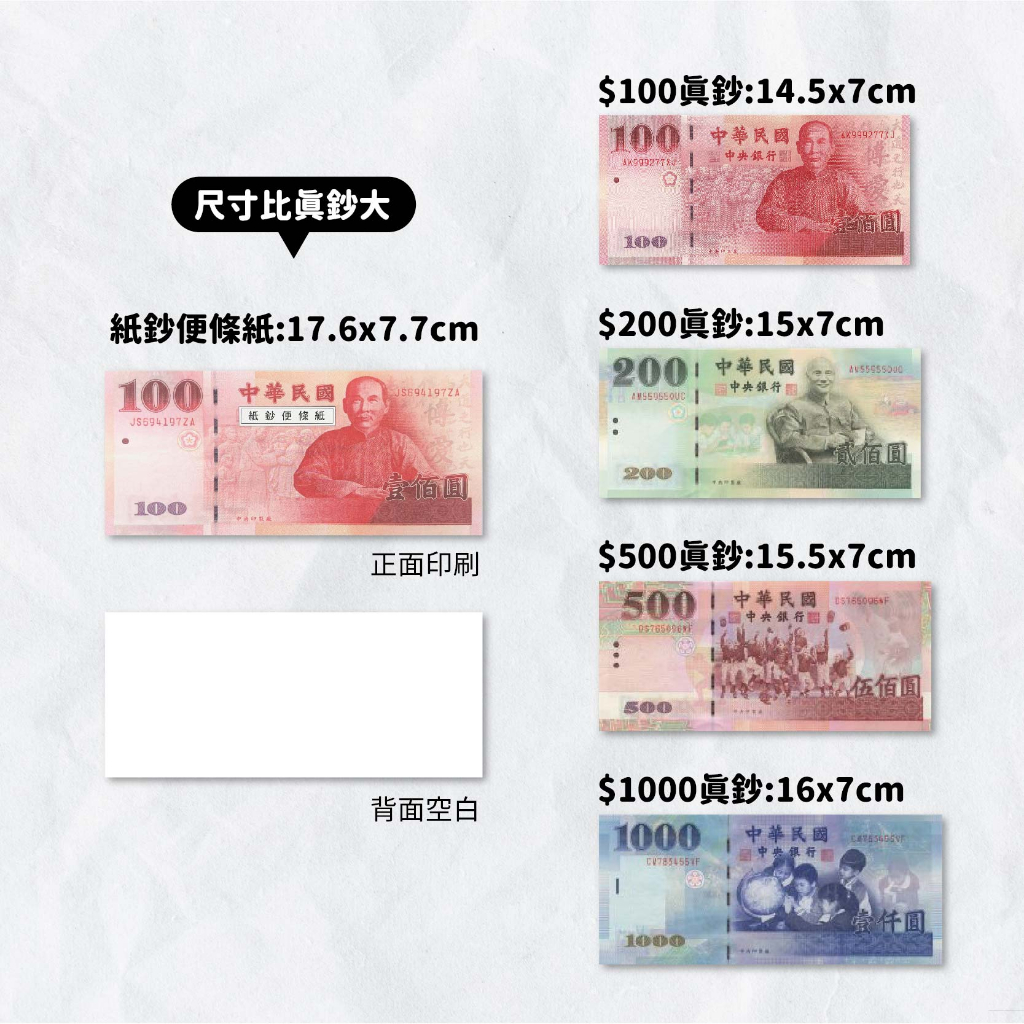玩具紙鈔 100元 200元 500元 1000元 玩具鈔票便條紙 玩具紙幣 教學紙鈔【205】 | 蝦皮購物