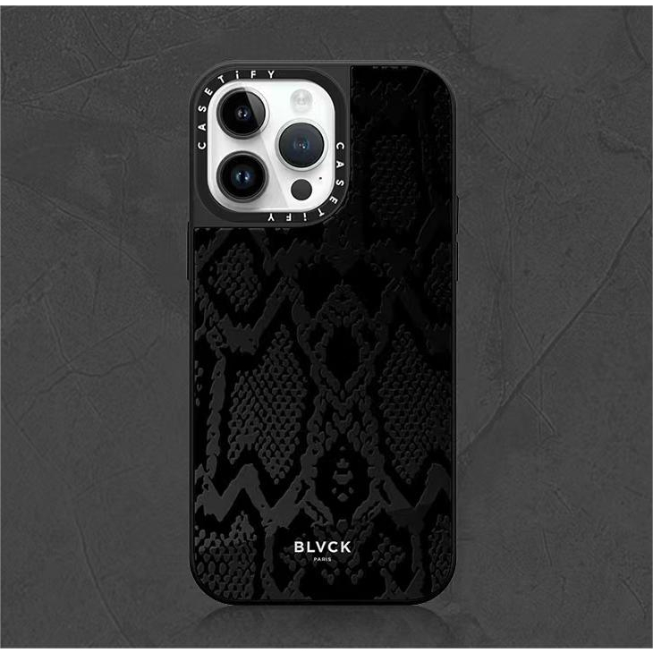 CASETIFY blvck 鏡面殼手機殼iPhone 14 pro max 手機殼蛇紋iPhone 13防