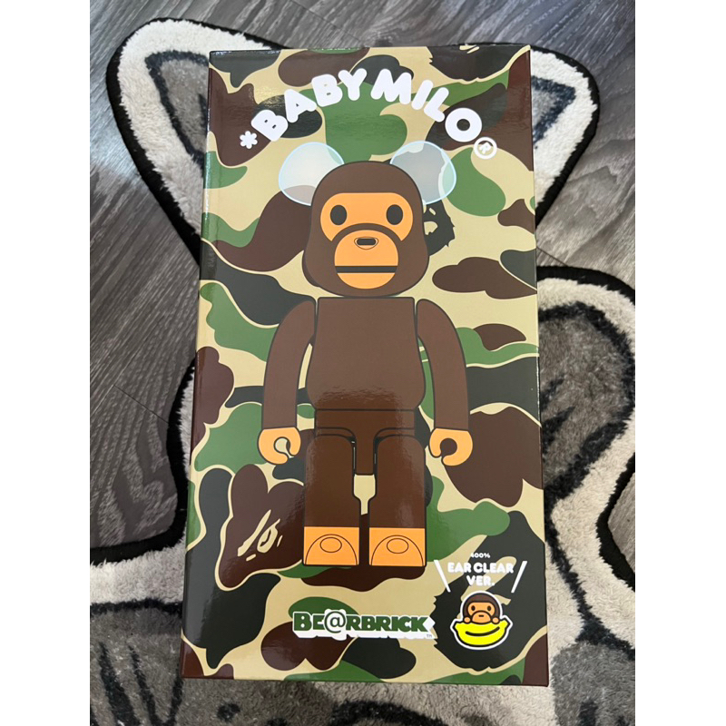 BLS • Be@rbrick 400% Baby Milo® Ear Clear Ver. Bape 透明耳 milo