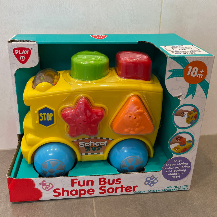 全新 PlayGro Fun bus shape sorter 玩具車 蝦皮購物