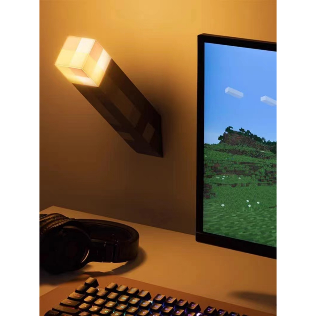 現貨我的世界 火把燈 Minecraft周邊模型 USB充電 小夜燈火炬 變色藥瓶 minecraft火炬燈 發光礦物石 | 蝦皮購物