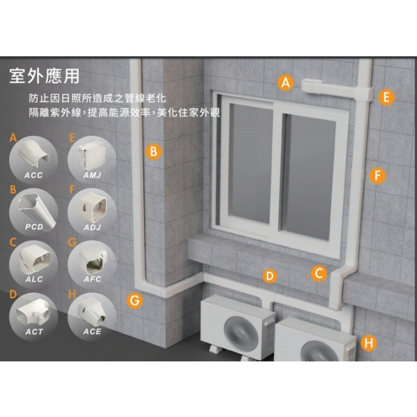 冷氣銅管修飾管槽 管槽自由接頭 管槽軟管 被覆銅管外修飾管配件 | 蝦皮購物