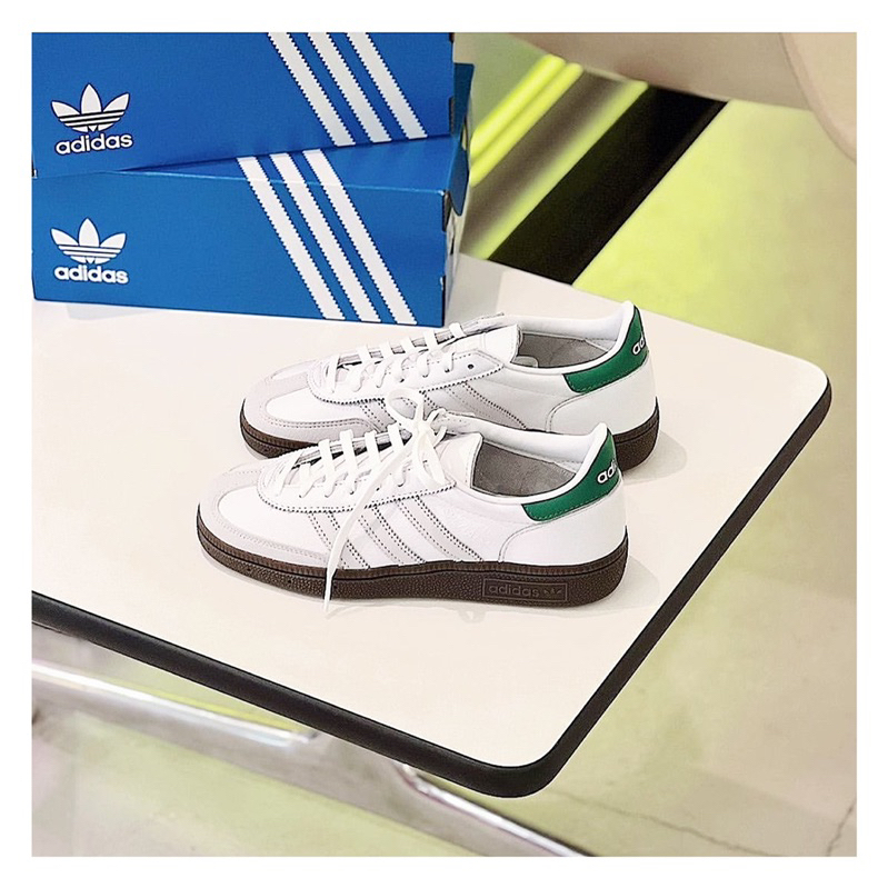 【BKS】Adidas Handball Spezial 灰白綠/綠尾/皮革/膠底/國外代購/IG8655