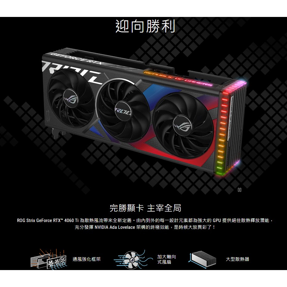 ASUS ROG Strix GeForce RTX 4060Ti 8GB GDDR6 OC 超頻版 顯示卡 | 蝦皮購物