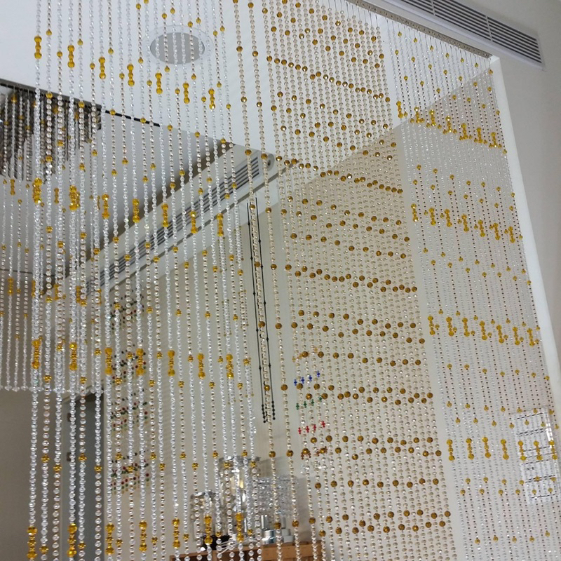 珠簾65 客戶實景 水晶珠簾尺寸訂製 新北市永和區實體預約參觀訂製 | 蝦皮購物