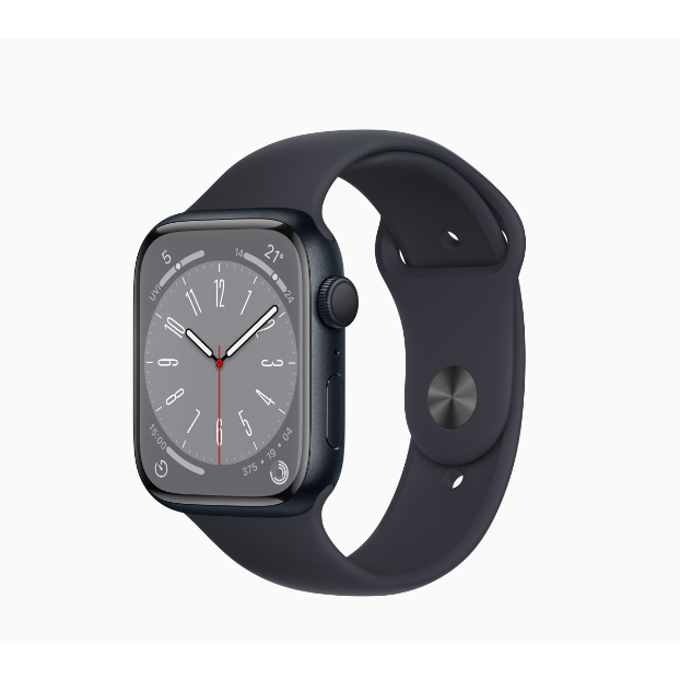 二手午夜色Apple Watch Series 7 鋁金屬45mm GPS 運動表帶外觀佳無傷可