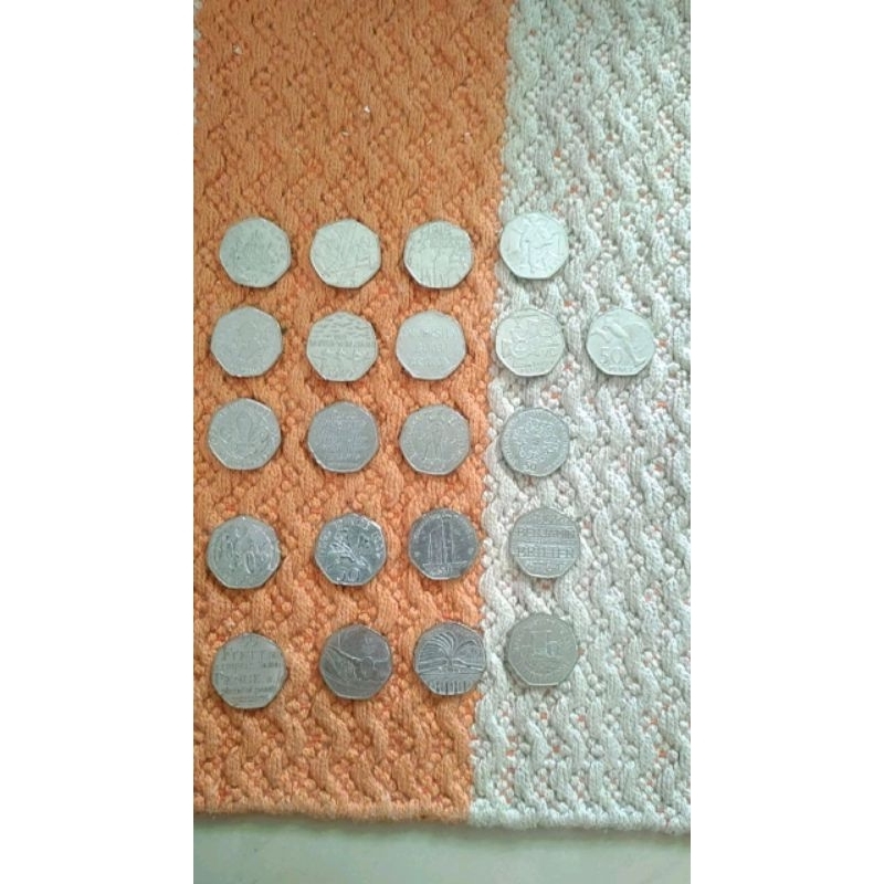 英國 女王頭像 50便士 50 pence 流通紀念幣 硬幣 錢幣 | 蝦皮購物