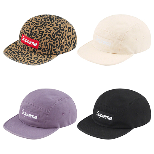 Hills】SUPREME 23FW WASHED CHINO TWILL CAMP CAP 五分割經典秋冬開季