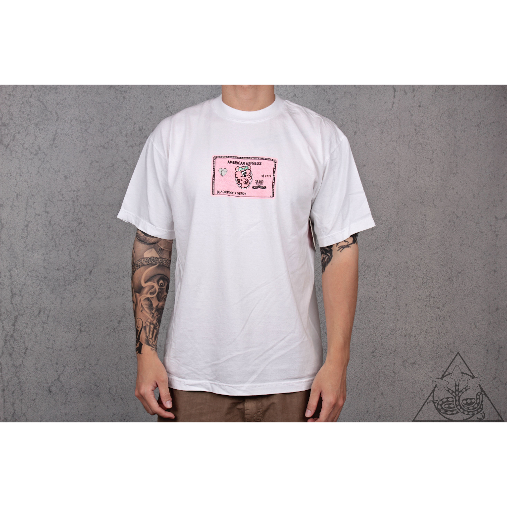 BLACKPINK VERDY コラボ アメックス限定 Tシャツ 白 Mサイズ BLACKPINK VERDY コラボTシャツ BORNPINK Mサイズ - メルカリ