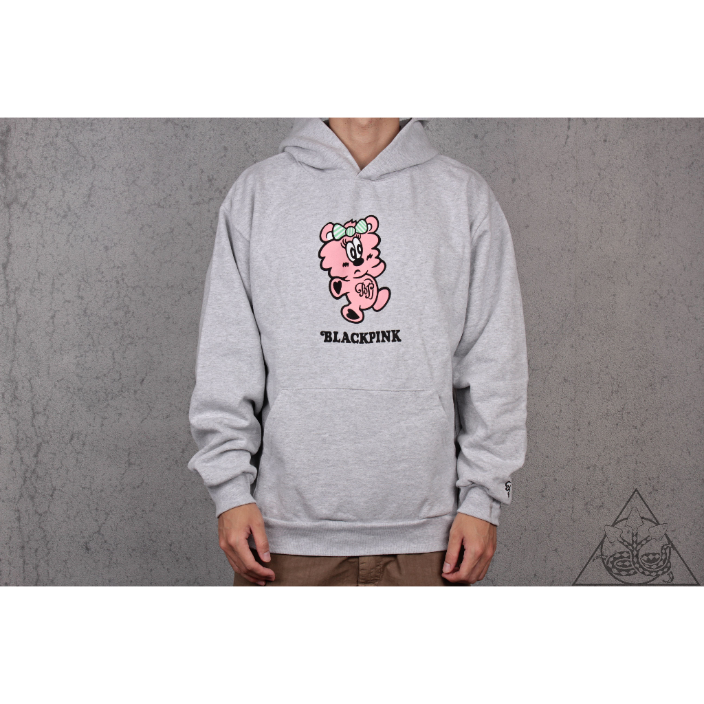 BLACKPINK Verdy PLUSH HOODIE Grey XL - hondaprokevin.com