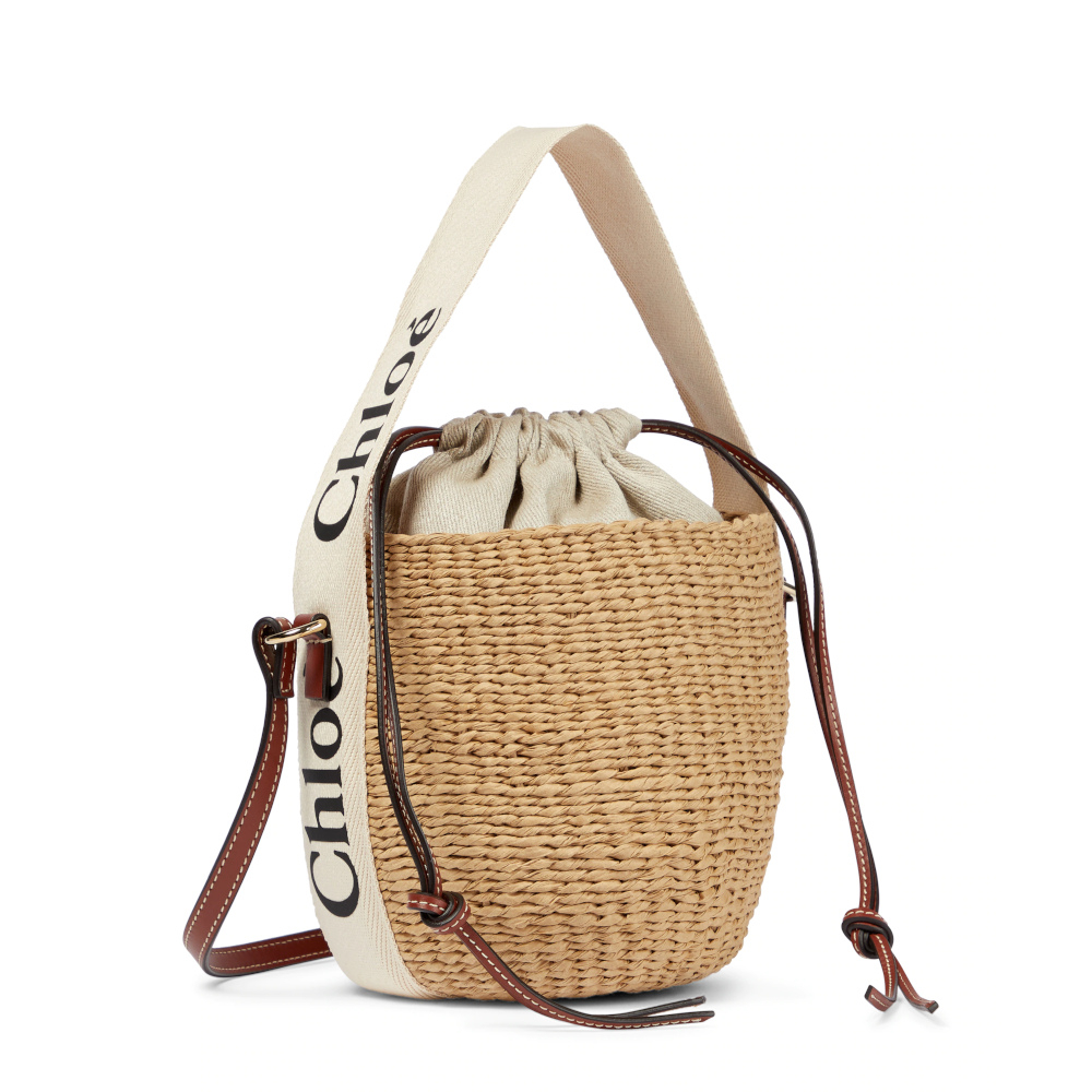 【Chloe 蔻依】Woody Small Basket 草編 手提 斜背 水桶包 | 蝦皮購物