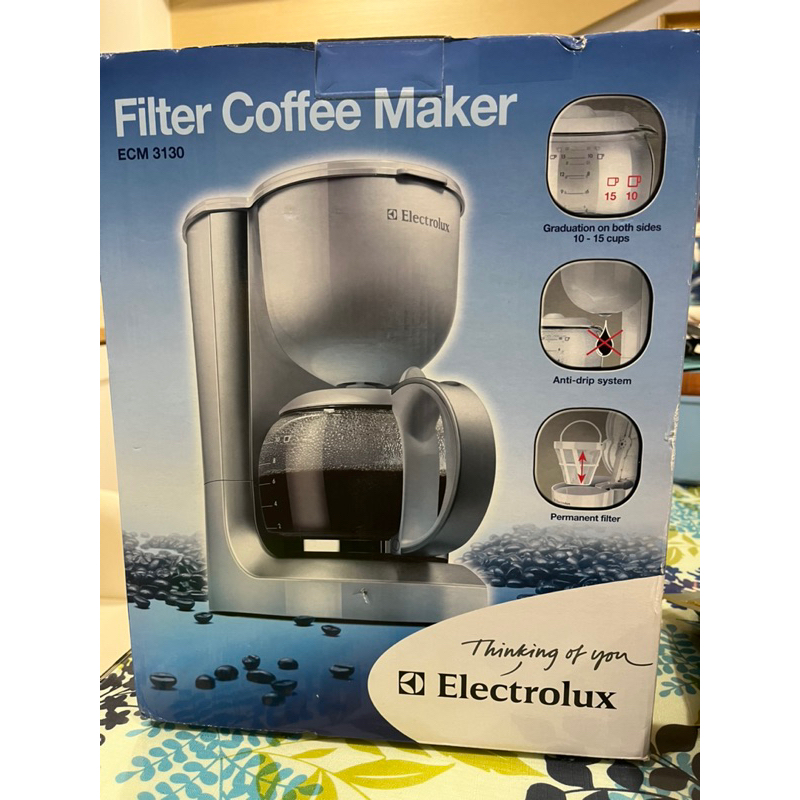 electrolux expressionist 10 cup permanent filter stainless thermal coffee maker