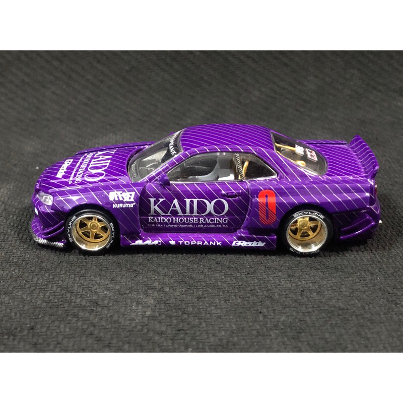 mini gt kaido house 048 日產nissan skyline gt-r works R34 紫色