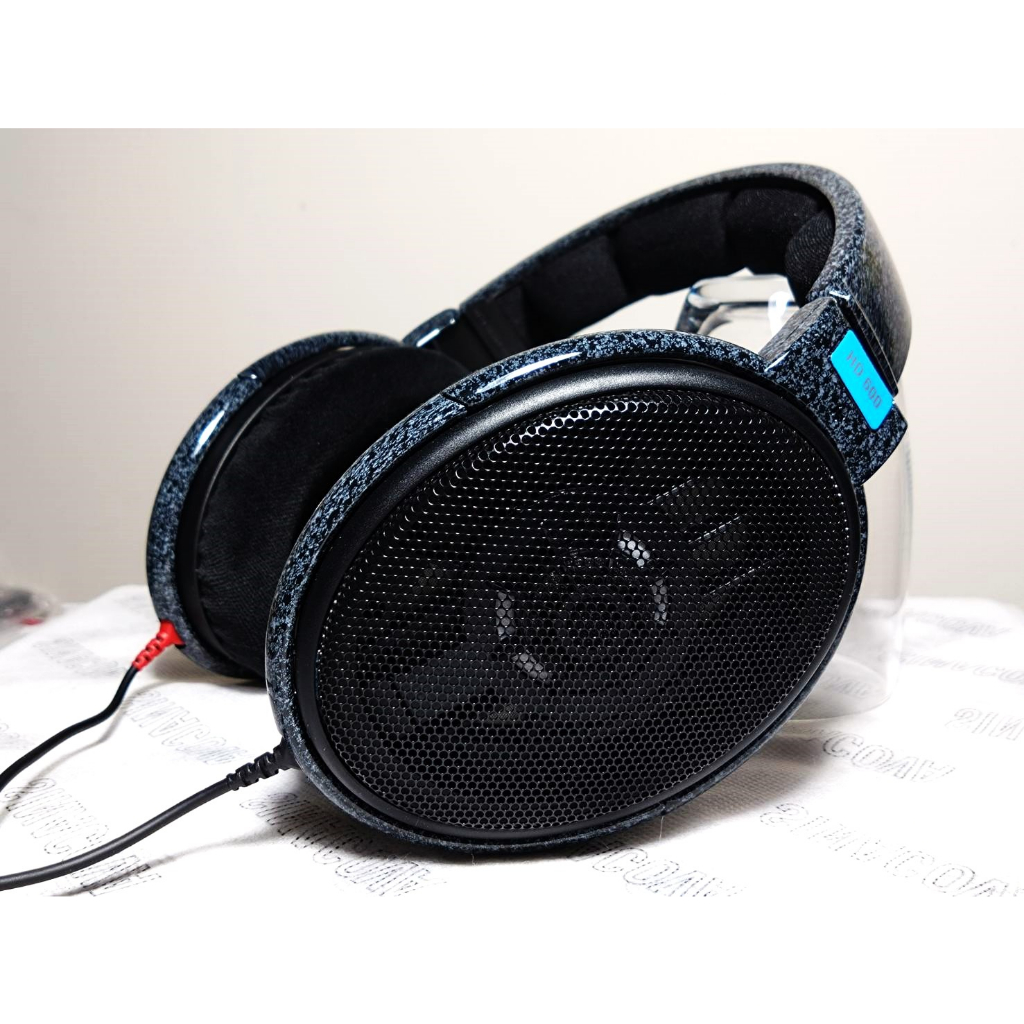 【新古銘機】聲海 Sennheiser HD600 開放式耳罩式耳機 大理石紋 愛爾蘭產 金屬網共振障板 稀有