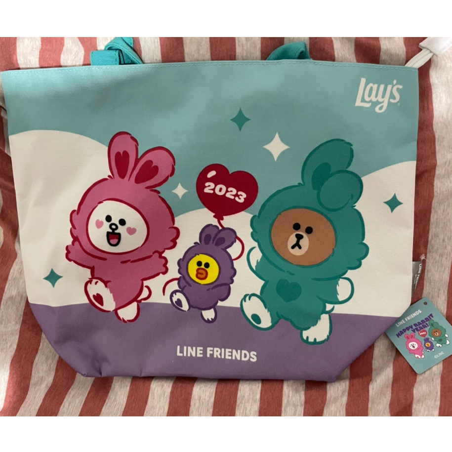 樂事聯名LINE FRIENDS提袋 購物袋 熊大兔子 賴 兔兔 布朗熊 | 蝦皮購物