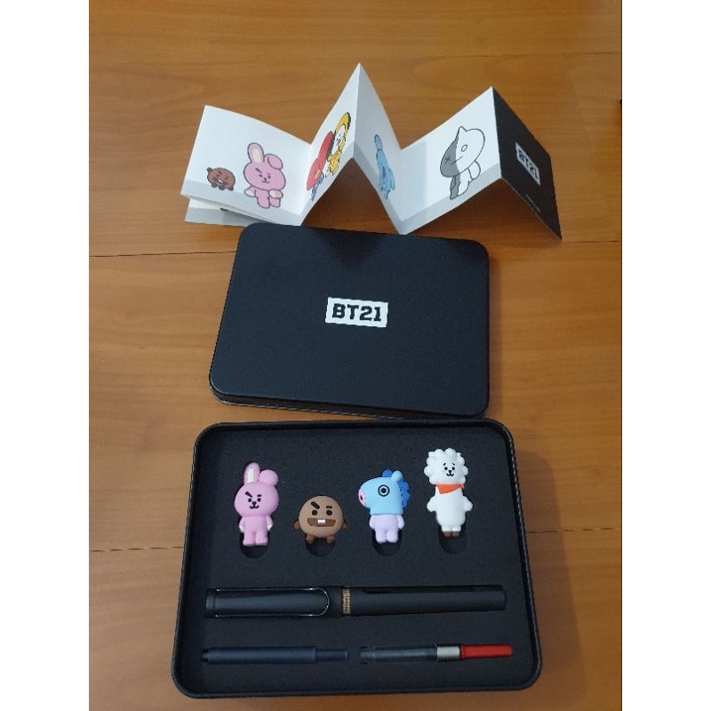 現貨) 全新BTS 防彈少年團宇宙明星BT21 X Lamy 限量絕版聯名商品鋼筆組
