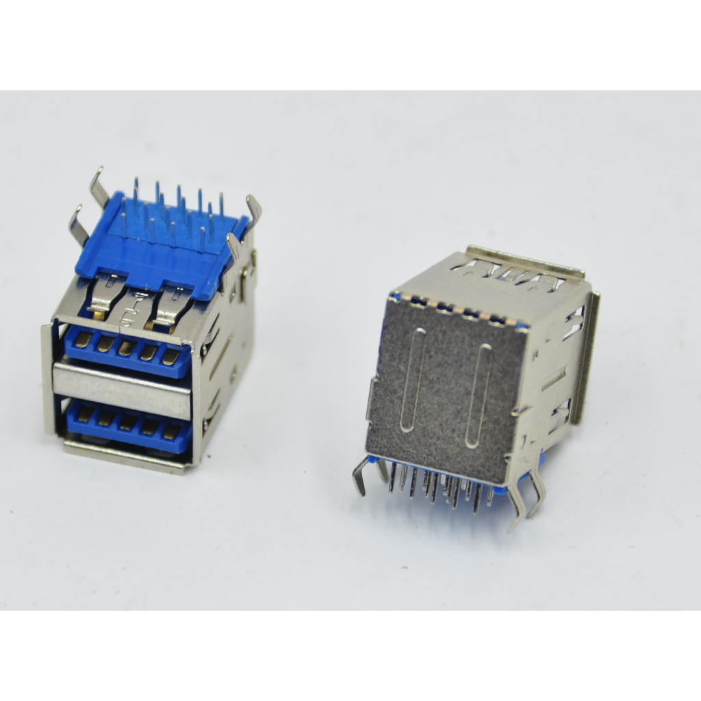 USB-A 接口 2.0 3.0 單層 雙層 母座 90度 彎腳 A型 電腦上的USB母座 A母 彎針 | 蝦皮購物