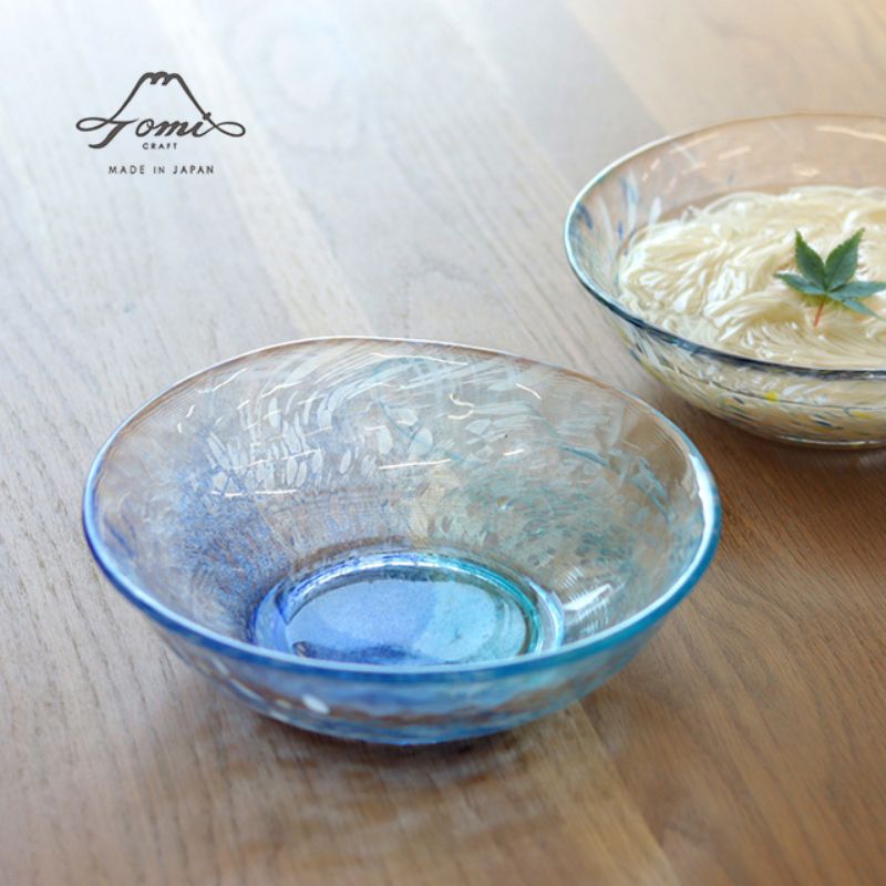 雑貨卸、雑貨仕入れ（【藍花】江戸硝子 抹茶碗 ギフトBOX入り