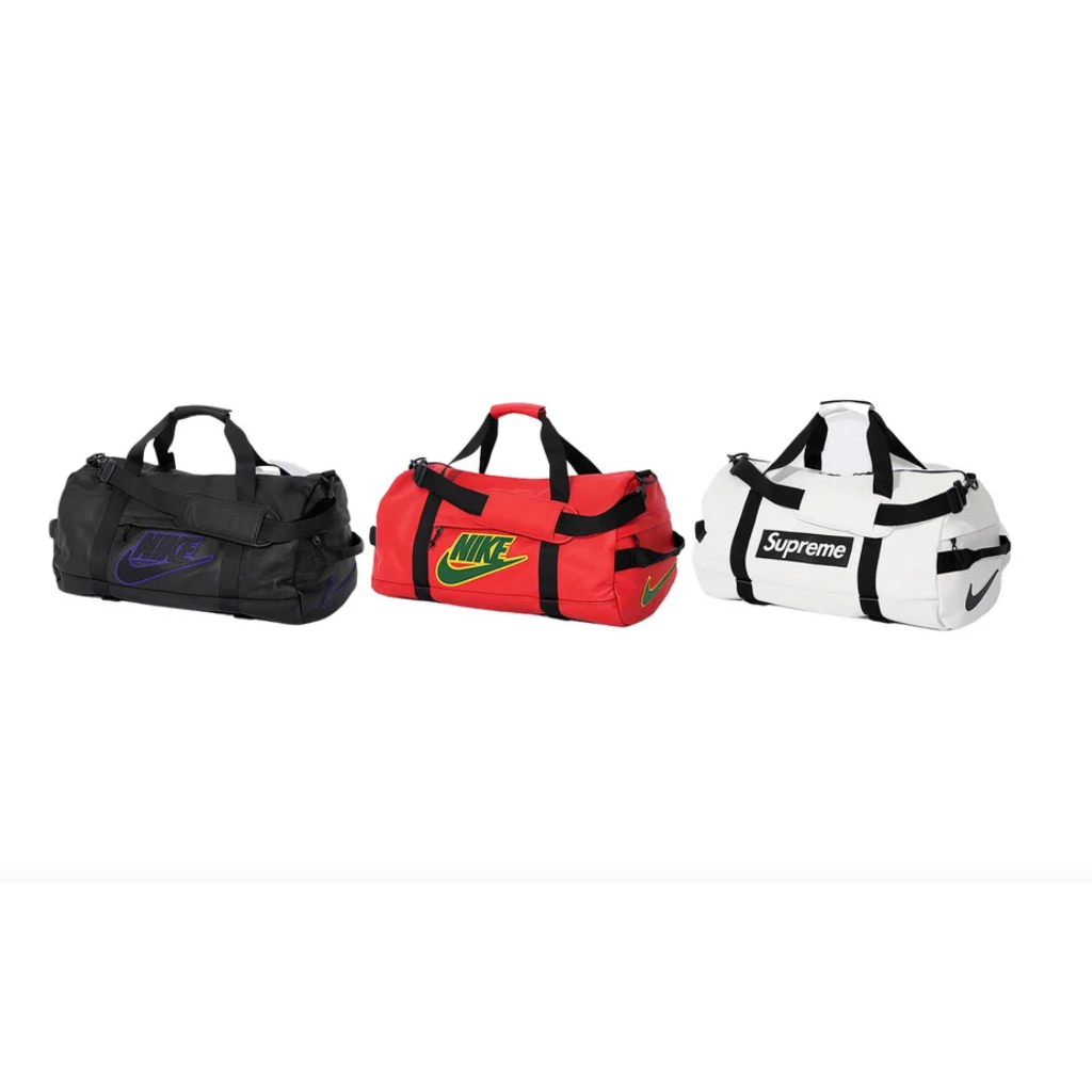 全新Supreme x Nike Leather DUFFLE BAG 聯名超限量皮革手提袋健身包