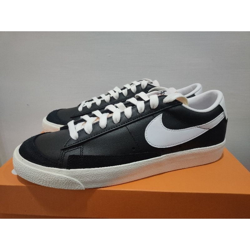 NIKE BLAZER LOW VNTG 黑白皮革復古板鞋us9.5 27.5cm us10 28cm 台南自