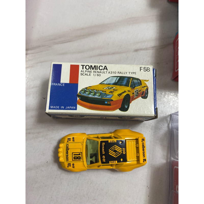 TOMICA 日製絕版藍盒外國車F58 Alpine Renault A310 Rally Type(盒車如