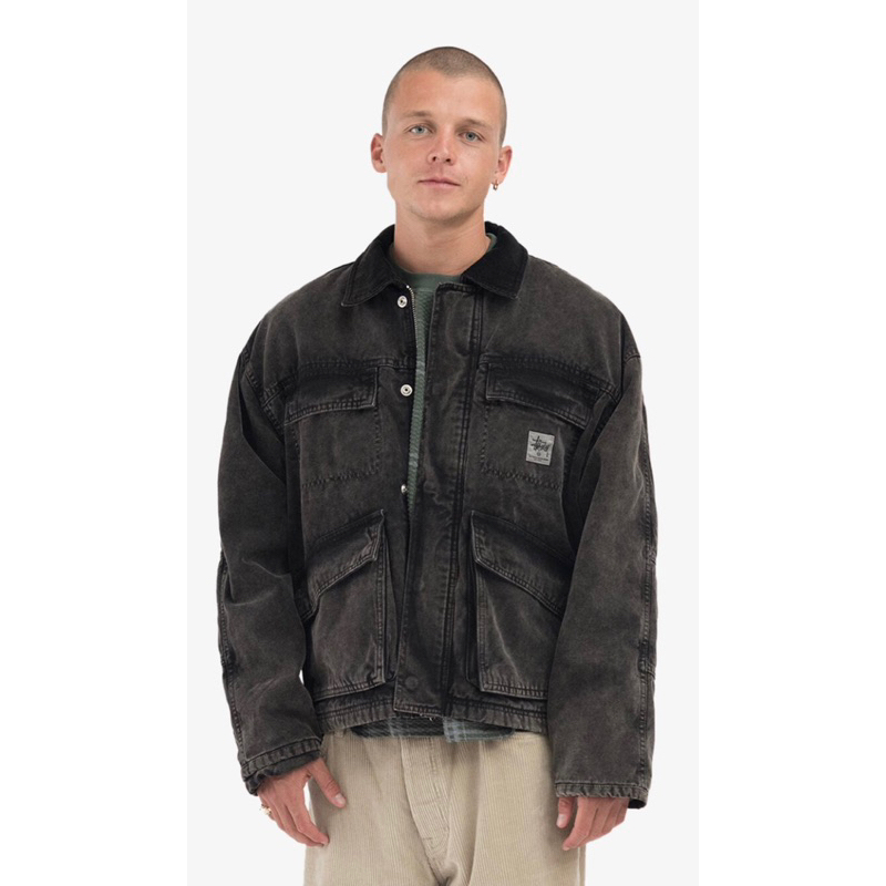 美國代購🇺🇸STUSSY FW22 Washed Canvas Shop Jacket 牛仔外套品牌四