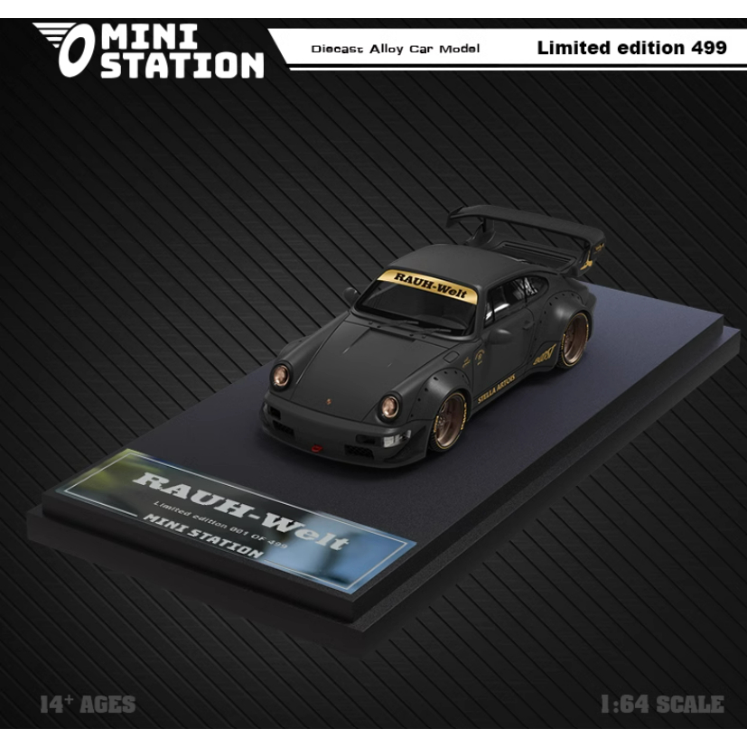 Miniature 1:64 Porsche 911 RWB964 Martini - Stance Hunters Resin - Modèle Collection Neuf