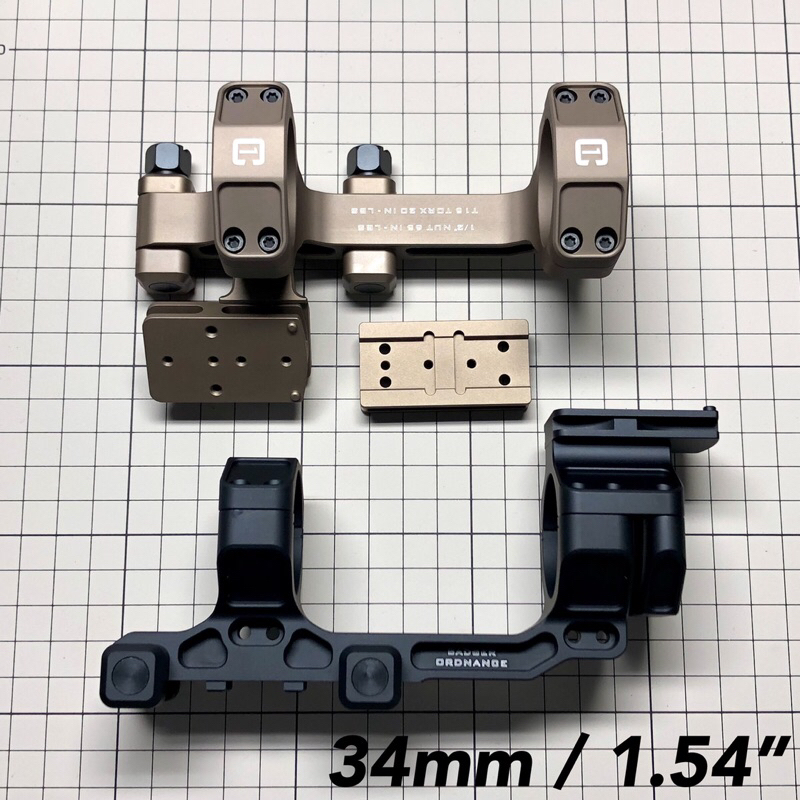 【Mr.W-現貨】復刻 BADGER C1 樣式 一體式增高座& RMR/T2 mount (34mm/1.54