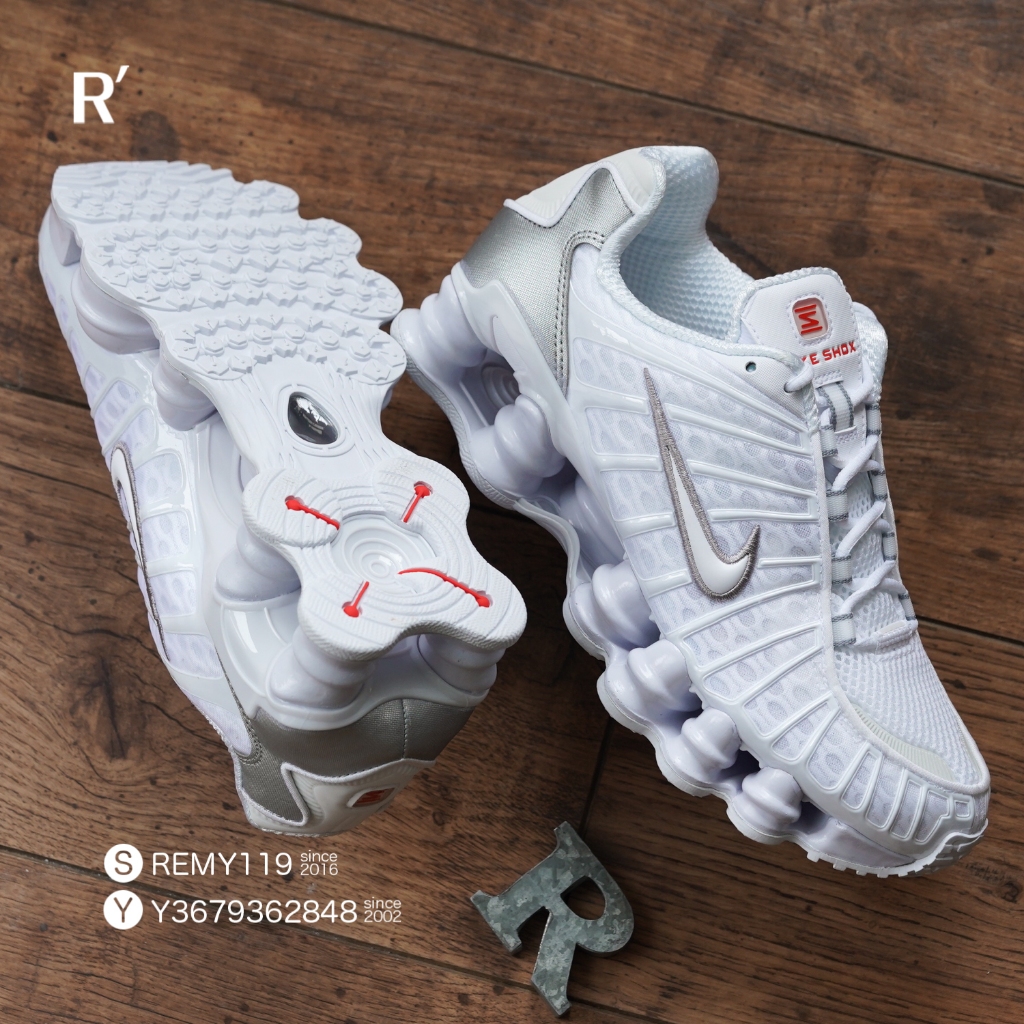 R'代購W Nike Shox TL White Max Orange 銀白橘紅AR3566-100 | 蝦皮購物